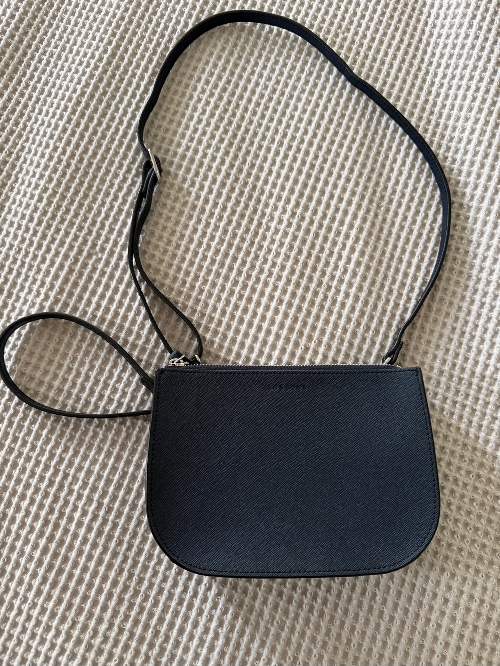 Lo & Sons Navy Blue Leather Crossbody Wristlet